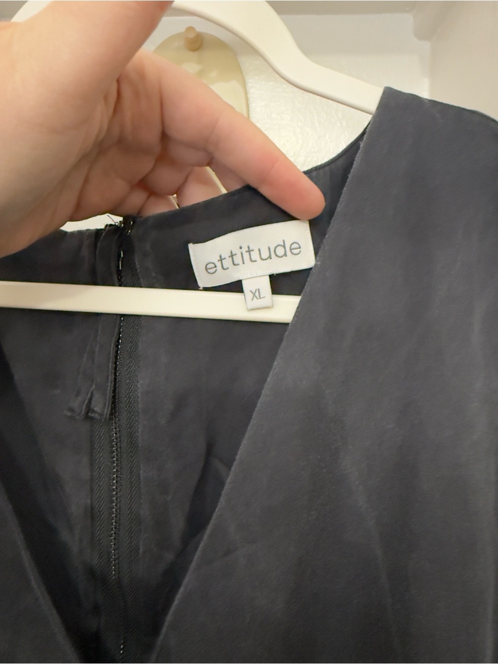 Ettitude sateen jumpsuit in onyx - Picture 6 of 12